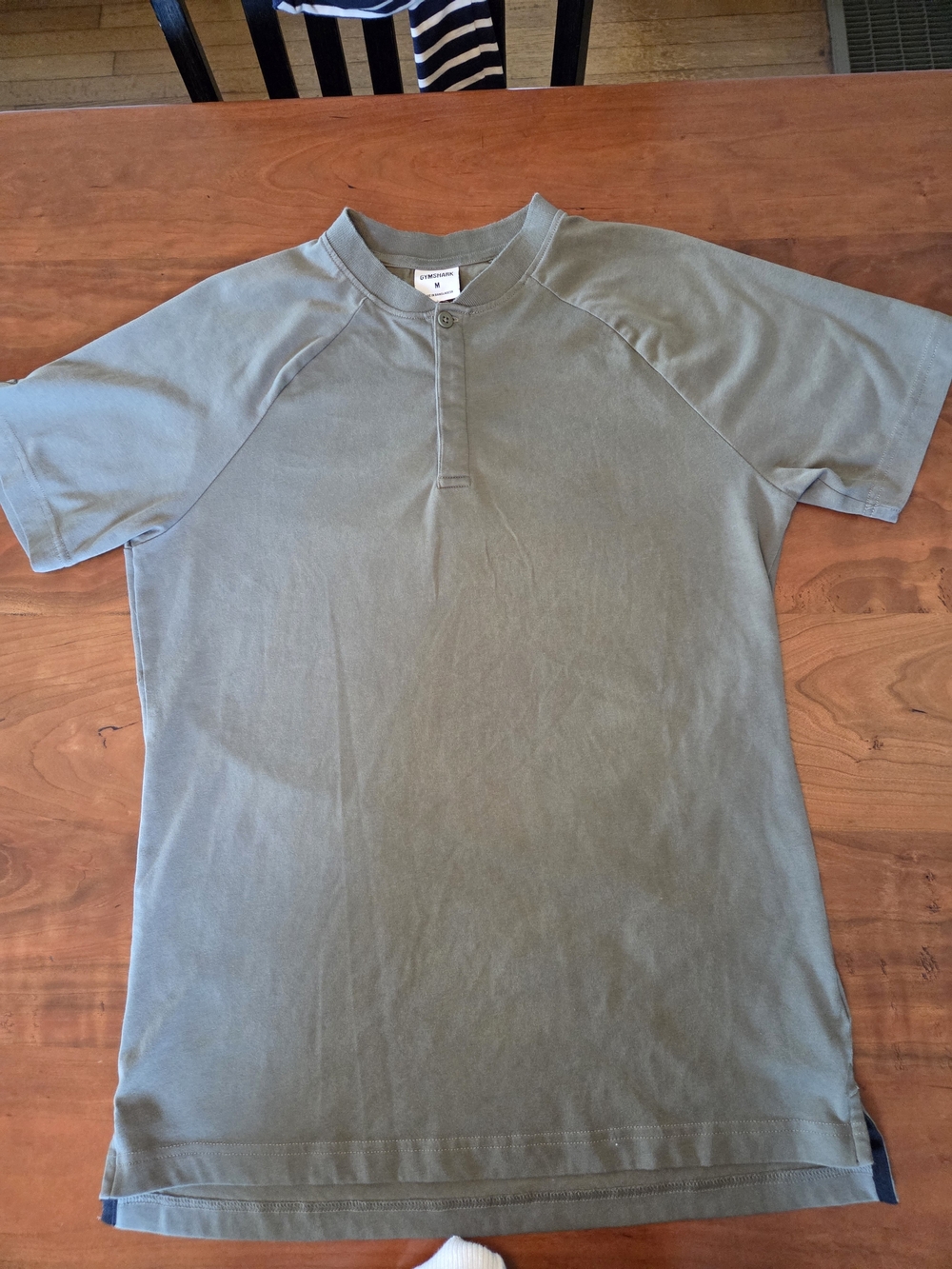 Gymshark Olive Short-Sleeve Henley Polo